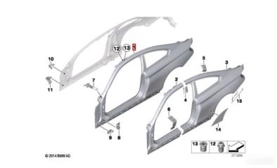 Запчасть боковина задняя левая BMW M4 2013-2020