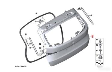 Фото запчасти крышка багажника задняя BMW X1 2022-2025 новая запчасть Запчасть крышка багажника задняя BMW X1 2022-2025