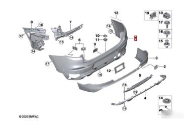 Запчасть бампер задний BMW X4