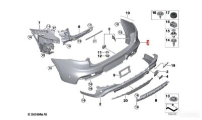 Запчасть бампер задний BMW X4