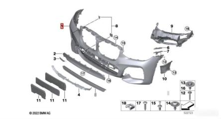 Запчасть бампер передний BMW X4