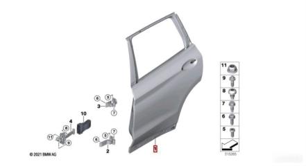 Запчасть дверь задняя BMW X4
