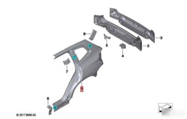 Запчасть крыло заднее BMW X4
