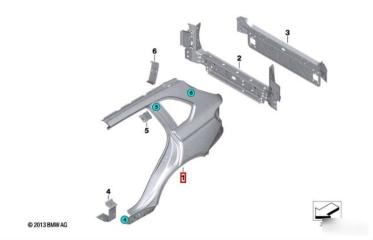 Запчасть крыло заднее BMW X5