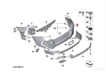 Запчасть бампер задний BMW X6 2019-2024