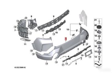 Запчасть бампер задний BMW XM 2022-2025