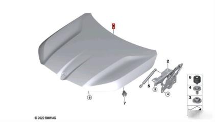 Запчасть капот BMW XM 2022-2025