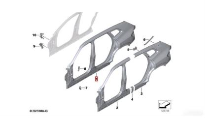 Запчасть рама боковины BMW XM