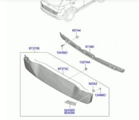 Запчасть накладка крышки багажника задняя Hyundai Tucson 2015-2021