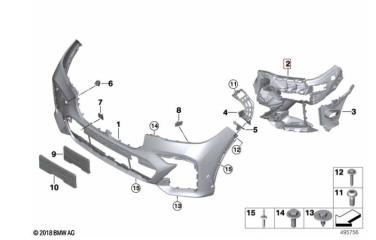Запчасть крепление бампера переднее BMW X7 2023