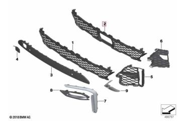 Запчасть решетка бампера передняя BMW X7 2023