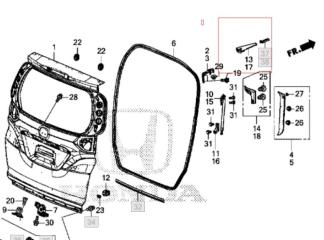 Молдинг на крышу правый HONDA FREED+ GB8 LEB 74835-TDK-003 5 ракурс