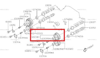 Шестерни распредвалов левая SUBARU LEGACY BP5 EJ20X 13322AA000 4 ракурс
