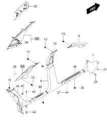 Запчасть обшивка стойки задняя правая Chevrolet Lacetti 2008