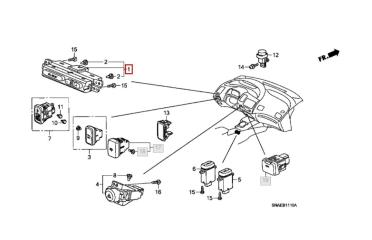Кнопка освещения панели приборов Civic 2008 FD R18A1