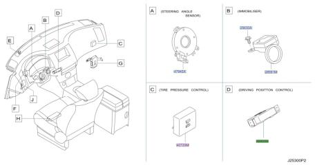 Блок управления рулевой колонкой левый FX35 2003 S50 VQ35DE