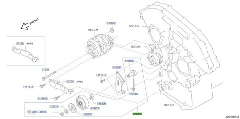 Ролик-натяжитель FX35 2003 S50 VQ35DE