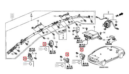 Датчик Air Bag Civic 2008 FD R18A1