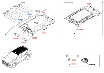 Ручка потолка правая Santa Fe 2012 DM D4HA