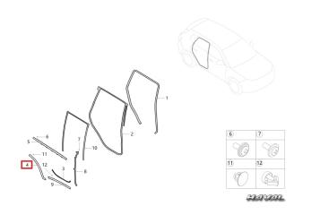 Уплотнитель двери задний правый H9 2021 GW4C20B