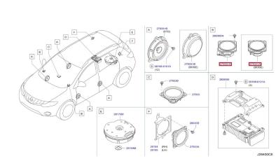 Динамик передний FX35 2009 S51 VQ35HR