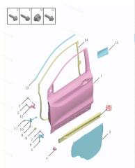 Накладка двери передняя правая Geely Coolray SX11-A3