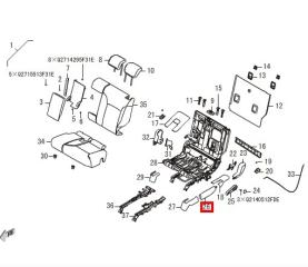 Накладка крепления сиденья левая Haval H9 GW4C20B