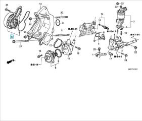 Насос водяной (помпа) Honda CR-V RE K24Z4