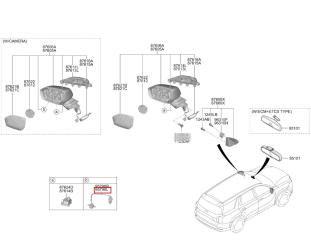 Камера кругового обзора Hyundai Palisade LX2 D4HB