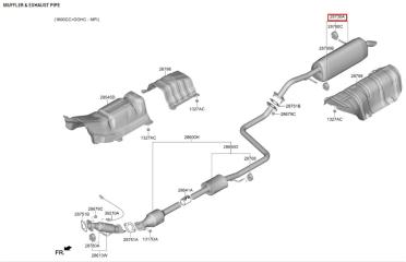 Глушитель Hyundai Elantra Avante CN7 G4FM
