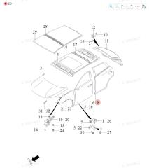 Дверь задняя правая Omoda C5 T19C