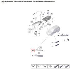 Дневной ходовой огонь правый Porsche Cayenne 9Y0/PO536