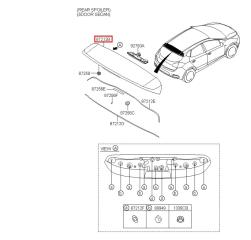 Спойлер задний Kia Ceed JD G4FG