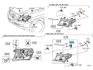 Фара левая Toyota Land Cruiser J200