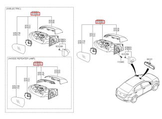 Зеркало правое Hyundai Solaris HCR