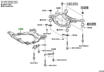Фото запчасти балка подвески передняя Toyota Highlander новая запчасть Запчасть балка подвески передняя Toyota Highlander