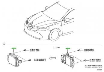 Запчасть радарный датчик Toyota Highlander