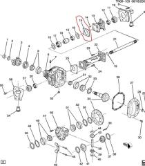 Прокладка корпуса моста полуоси левой H3