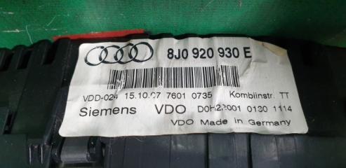 Спидометр AUDI TT 8J3 BUB 8J0920930E 3 ракурс
