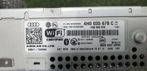 Магнитофон AUDI A8 4H2 CEUA 4H0035678C 5 ракурс