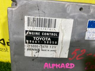 Блок управления efi TOYOTA ALPHARD ATH10 2AZ-FXE 89661-58050 3 ракурс
