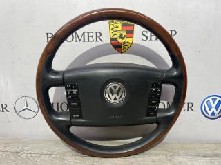 Руль дерево без обогрева Volkswagen Touareg 2008