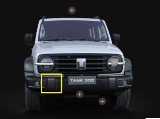 Запчасть накладка бампера передняя правая Tank 300