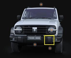 Запчасть накладка бампера передняя левая Tank 300