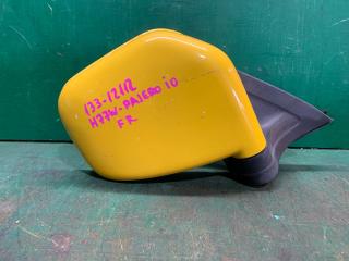 Запчасть Зеркало  передний правый MITSUBISHI PAJERO IO 5 конт Контрактный Цвет: Жёлтый.   Царапины. Сколы.