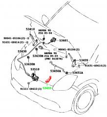 Клипса упора капота TOYOTA PASSO KGC10 Клипса упора капота TOYOTA PASSO KGC10