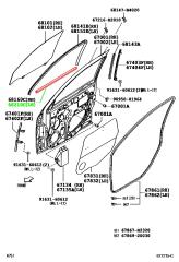 Молдинг на дверь передний левый TOYOTA RUSH