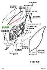 Молдинг на дверь передний правый TOYOTA RUSH