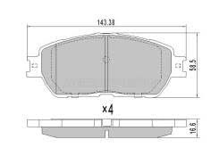 Тормозные колодки передние TOYOTA ES 300