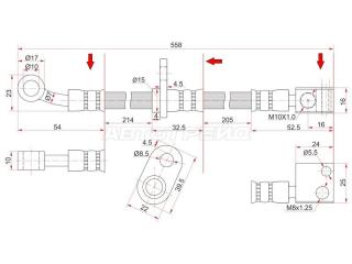 Запчасть шланг тормозной передний правый HONDA FIT